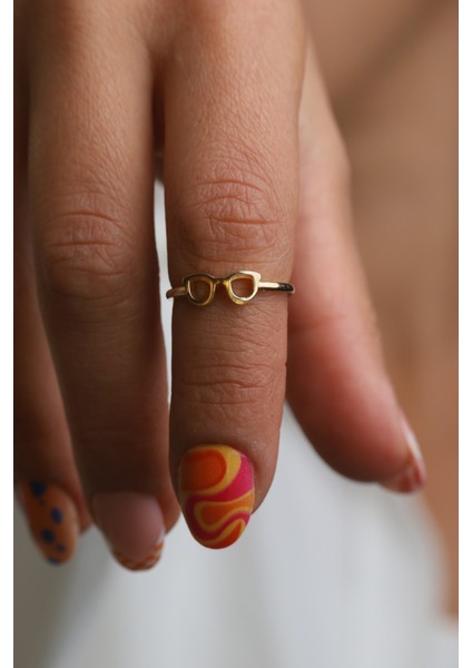 14 Ayar Altın Gözlük Model Yüzük