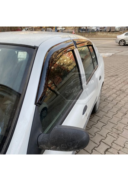 Renault Clio 2 Symbol Hb&sedan 1998-2008 Uyumlu Mugen Cam Rüzgarlığı Seti Piano Black 4'lü indirimleri