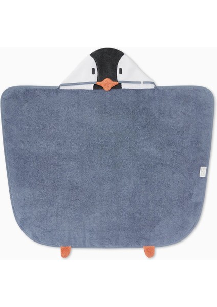 Bebek Banyo Havlusu Pamuk Penguen Kapüşonlu Çocuk (0-4 Yaş)