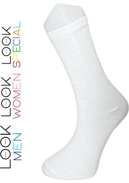 Look Socks Unisex Tenis Beyaz 3'lü Çorap fırsatları
