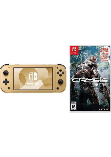 Switch Lite Hyrule Edition (Özel Sürüm) Sıfır Oyun Konsolu + Crysis Remastered Oyunlu Bundle