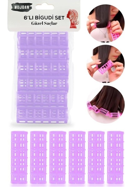 6'Lı Bigudi Seti – Güzel Ve Hacimli Saçlar Için Pratik Şekillendirme