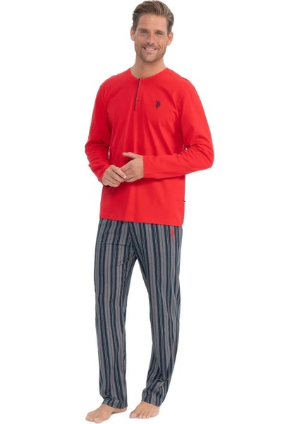 Erkek Lacivert Patlı Pijama Takımı