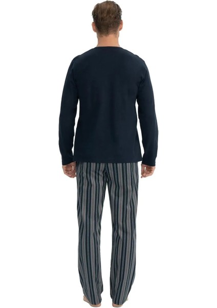 Erkek Lacivert Patlı Pijama Takımı modelleri