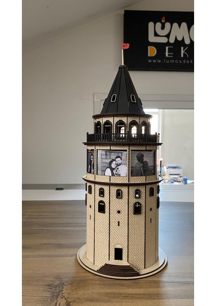 Dekoratif Galata Kulesi Maketi - 7 Adet Fotoğraf Alanı ile Anılarınızı Sergileyin fırsatları
