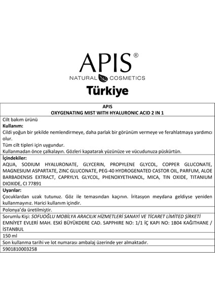 Hyaluronik Asit Içeren Vücut Losyonu - 150ml