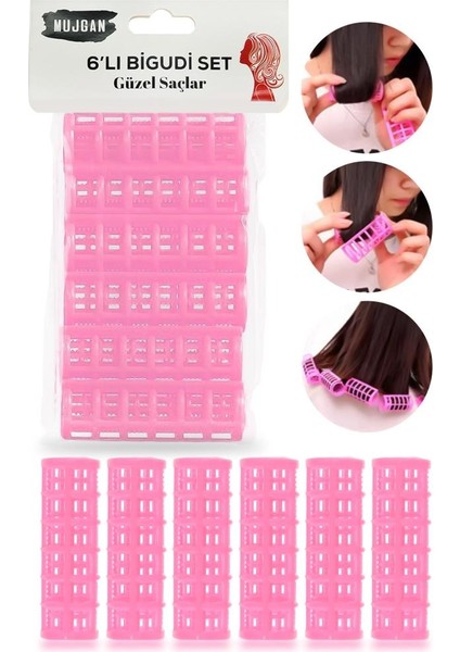 6'Lı Bigudi Seti – Güzel Ve Hacimli Saçlar Için Pratik Şekillendirme