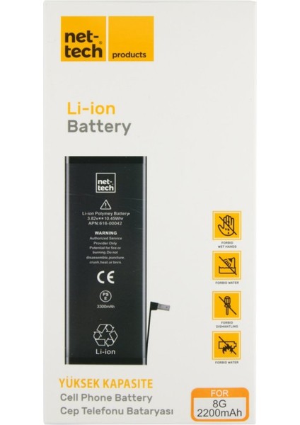iPhone 8 Uyumlu Nettech 2330 Mah Batarya