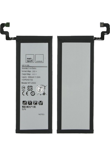 Samsung Galaxy N920 Note 5 Uyumlu Nettech 3000 Mah Batarya