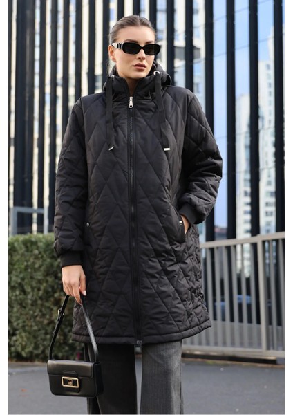 Bigdart 5138 Kapitone Uzun Şişme Mont