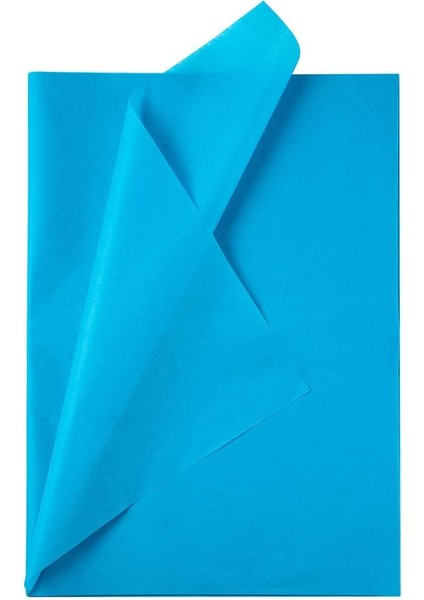 Pelur Kağıt - Hediye Ve Çiçek Paketleme Kağıdı, 25’Li Paket, 50x70 Cm, Mavi