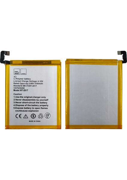 Casper Via A3 Uyumlu Nettech 3100 Mah Batarya