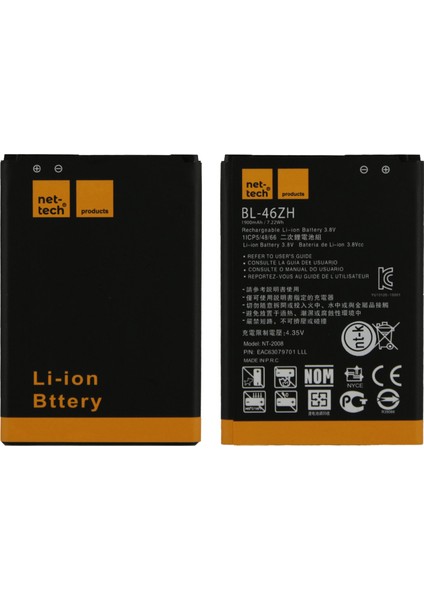 Lg K7 Uyumlu Nettech BL-46ZH 1900 Mah Batarya