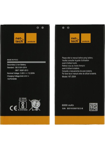 Xiaomi Redmi 9t Uyumlu Nettech BN62 6000 Mah Batarya