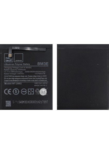 Xiaomi Mi 8 Uyumlu Nettech BM3E 3300 Mah Batarya