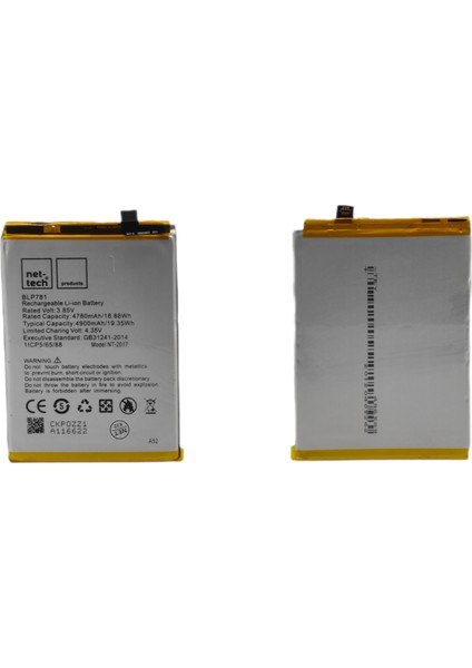 Oppo A52 Uyumlu Nettech 4900 Mah Batarya