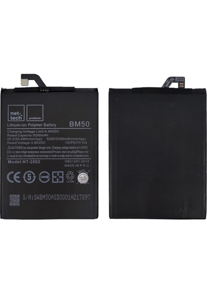 Xiaomi Mi Max 2 Uyumlu Nettech BM50 5200 Mah Batarya