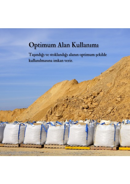90X90X90 Ebatlarında Standart Bigbag Çuval 1 Ton Taşıma Kapasiteli 5 Adet
