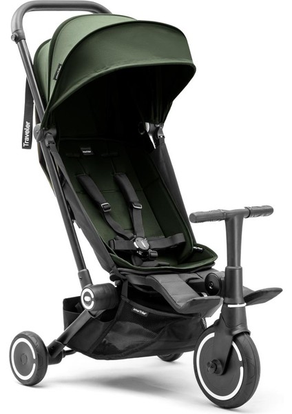 Traveler Hepsi Bir Arada Aktif Kabin Boy Bebek Arabası ve Bisiklet (6 Ay – 4 Yaş) - Forest Green