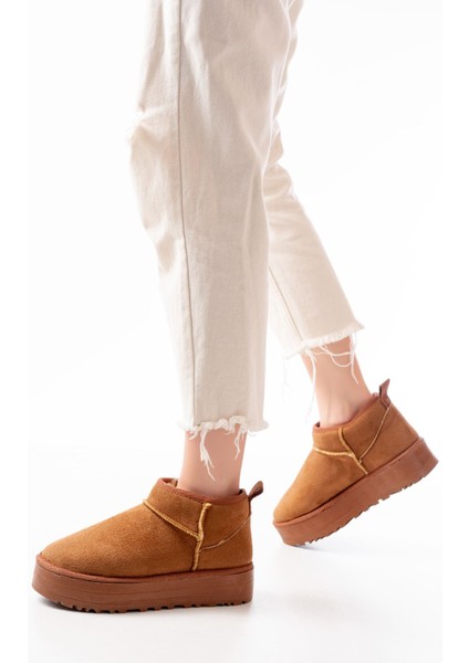 Taba Süet Içi Kürklü Kışlık Kapalı Burun Kadın Günlük Terlik fiyatları