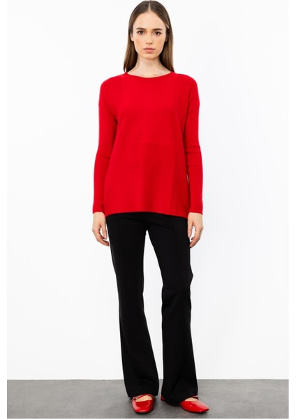 Cepli Kırmızı Kadın Triko Kazak 45318-2K5 fiyatları