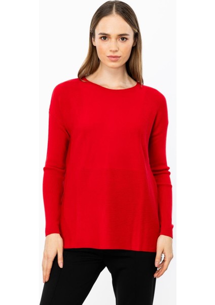 Cepli Kırmızı Kadın Triko Kazak 45318-2K5 modelleri