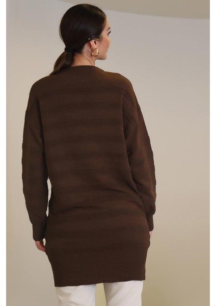 Uzun Kollu Triko Kahve Kadın Tunik 3002-2K4 indirimleri