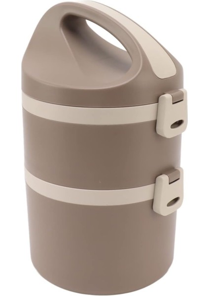 Bento 1800ML Lunchbox 2 Katlı 4-6 Saat Sıcak/soğuk Termos Özellikli Çelik Sefer Tası Yemek Kutusu