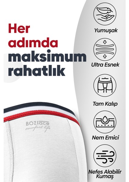 Erkek Çocuk Iç Çamaşırı Bokser Boxer Üç Adet BEYAZ ÜÇLÜ 2-3 YAŞ