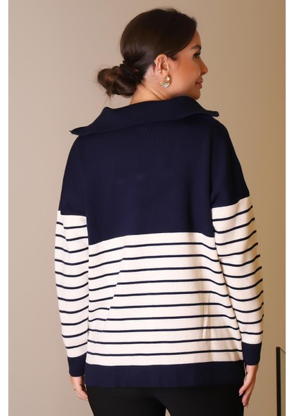 Yakası Fermuarlı Uzun Kollu Laci Kadın Kazak 5221-2K5 indirimleri