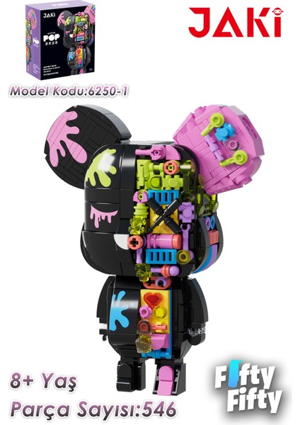 Jaki Maker Pop Mıknatıs Ayı -JK6250-1(546 Parça) Oyuncak Yapım Seti