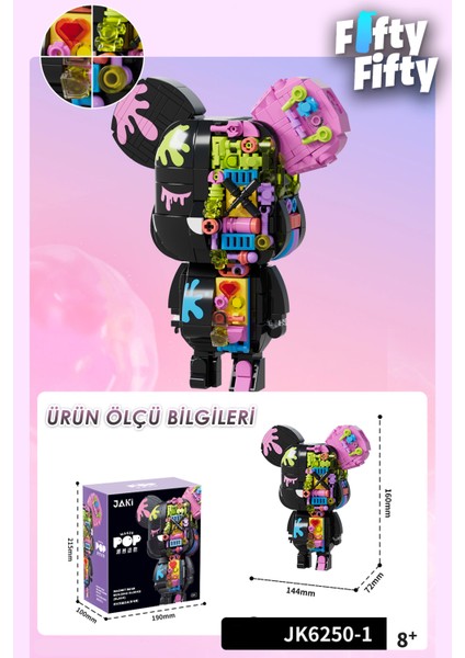 Jaki Maker Pop Mıknatıs Ayı -JK6250-1(546 Parça) Oyuncak Yapım Seti