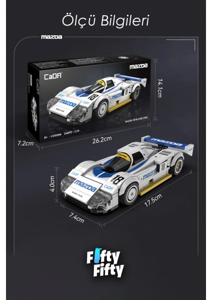 Cada Mazda 787B 1991-C55029W (242 Parça) Oyuncak Yapım Seti indirimleri