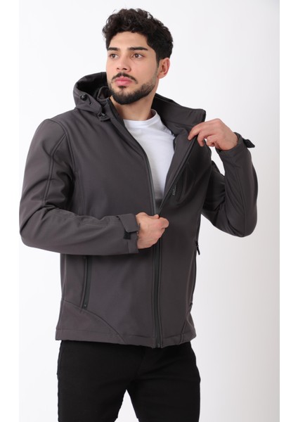 Çıkarılabilir Kapüşonlu Softsheel Mont Bl 1702_50404