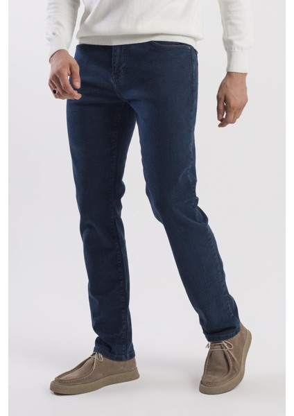 Haki Comfort Fit Pamuklu Jean Kot Pantolon