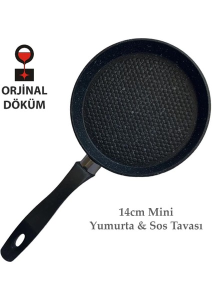 Döküm Tek Kişilik Mini Yumurta / Sos ve Pancake Tavası - 14 cm