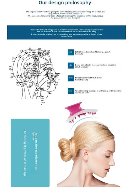 Silikon Şampuan Fırçası Çok Fonksiyonlu Saç Derisine Masaj Duş Fırçası (Yurt Dışından) indirimleri