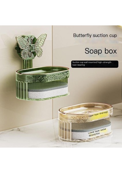 Kelebek Vantuzlu Sabunluk Duvara Monte Yumruksuz Sabunluk (Yurt Dışından) fiyatları