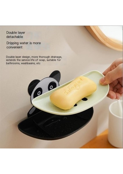 Karikatür Panda Sabunluk Çok Fonksiyonlu Duvara Monte Sabun Depolama Rafı (Yurt Dışından) modelleri