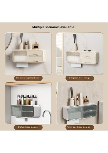 Banyo Doku Kutusu Saklama Kutusu Banyo Depolama Rafı (Yurt Dışından)