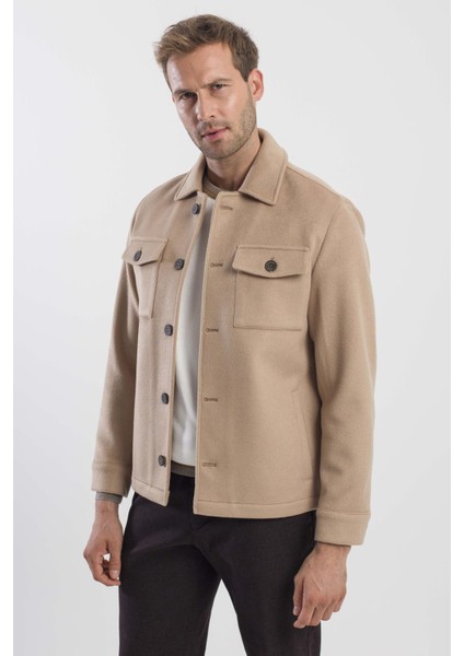 Taba Comfort Fit Bebe Yaka Yünlü Mont