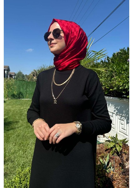Rüya Siyah Triko Elbise