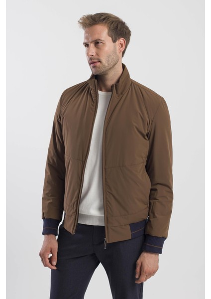 Camel Comfort Fit Dik Yaka Mont modelleri