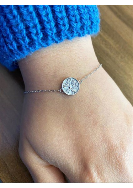 Kadın Hayat Ağacı Model Gümüş Bileklik fiyatları