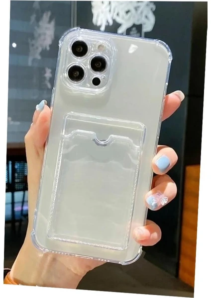 3gen Case Apple iPhone 16 Pro Max Uyumlu Kartlıklı Şeffaf Silikon Kılıf