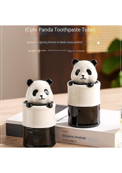 Küçük Hayvan Panda Kürdan Tutucu Seramik Yaratıcı Kürdan Kutusu Ticari Restoran Retro Tarzı Internet Ünlü High-End Kürdan Tutucu (Yurt Dışından)