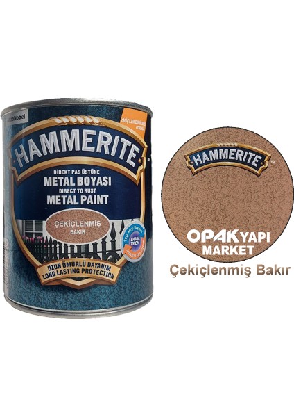 Hammerite Çekiçlenmiş Bakır 0,75LT (1 Kg)