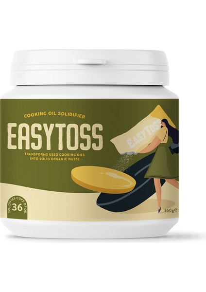Easytoss Kullanılmış Yağı Organik Atığa Dönüştüren Bitki Bazlı Kızartma Yağı Katılaştırıcı 220 gr