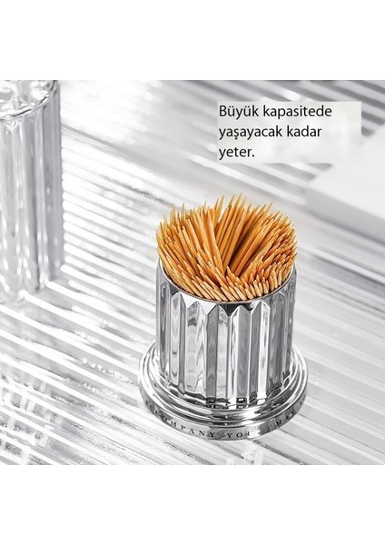 Kürdan Kutusu Otomatik Açılır Toz Geçirmez Saklama Kavanozu Kapaklı (Yurt Dışından)