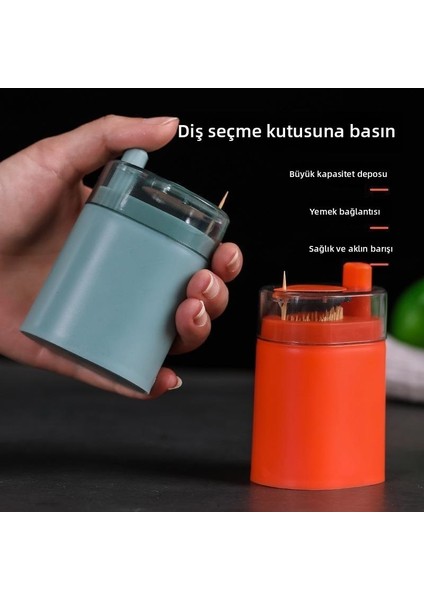 Itme Tipi Kürdan Kutusu Yaratıcı Otomatik Açılır Kişiselleştirilmiş Kürdan Tüpü Ev Restoran Kürdan Saklama Kavanozu (Yurt Dışından)